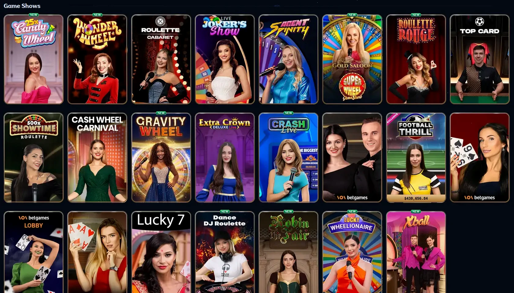 Interfaccia app mobile Betaland con slot e live casino